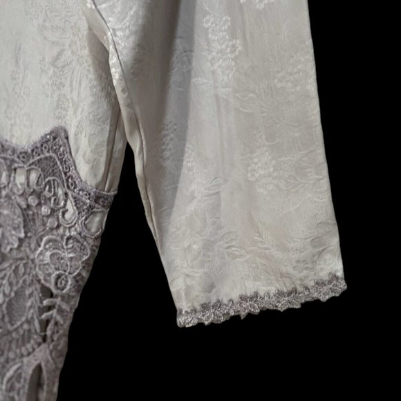 PAT DAHNKE Wisteria Silk Queen Isabel Top & Tea Length Skirt Taupe Large NWT - Picture 9 of 15